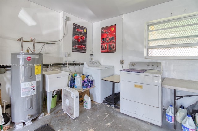 6530 NW 29th St, Sunrise, FL 33313 - washroom with water heater and washing machine and dryer
