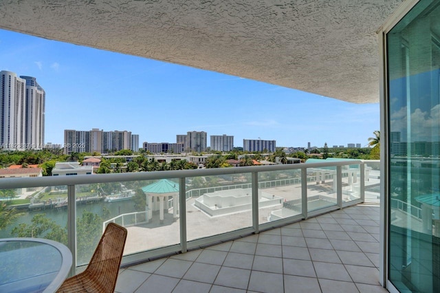 16400 Collins Ave Unit 544, Sunny Isles Beach, FL 33160 - balcony featuring a city view and a water view