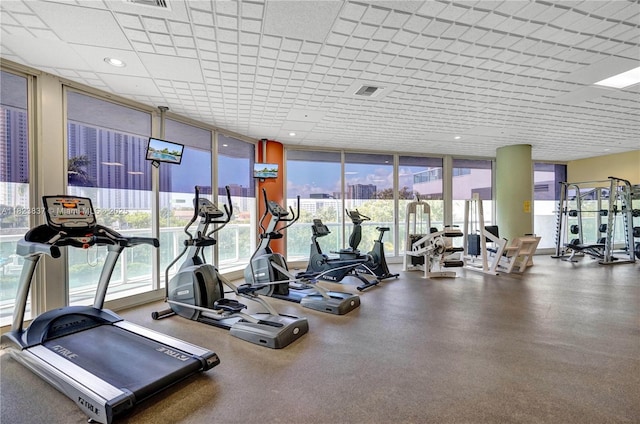 16400 Collins Ave Unit 544, Sunny Isles Beach, FL 33160 - exercise room featuring healthy amount of natural light