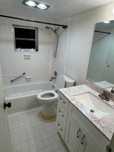 13648 Coconut Palm Ct Unit C, Delray Beach, FL 33484 - bathroom with tile patterned flooring, shower / bath combination, and vanity