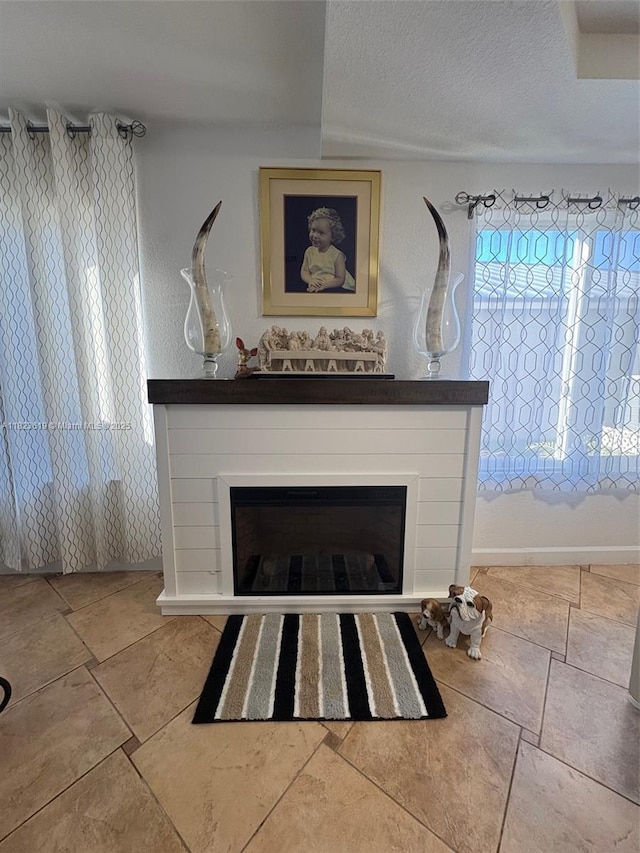13933 SW 155th Ct, Miami, FL 33196 - detailed view of a glass covered fireplace and a textured ceiling