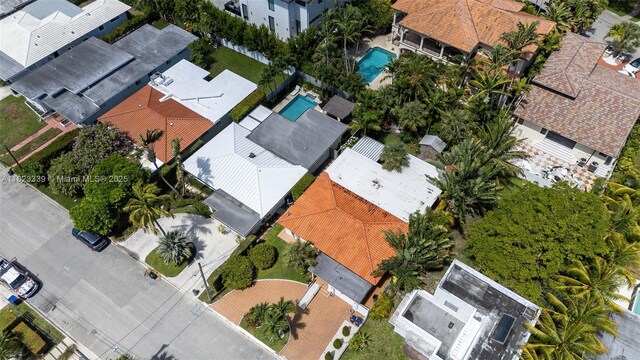 9064 Garland Ave, Surfside, FL 33154 - aerial view of residential area with a pool area