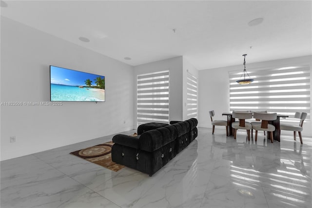 4445 SW 160th Ave Unit 102, Miramar, FL 33027 - living area featuring marble tiled floors