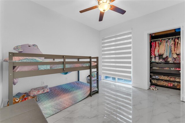 4445 SW 160th Ave Unit 102, Miramar, FL 33027 - bedroom featuring marble finish flooring and ceiling fan