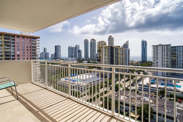 250 174th St Unit 1704, Sunny Isles Beach, FL 33160 - balcony with a skyline view