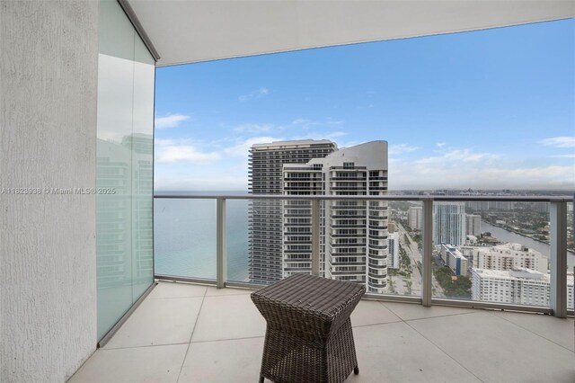 4111 S Ocean Dr Unit 3709, Hollywood, FL 33019 - balcony featuring a water view and a view of city