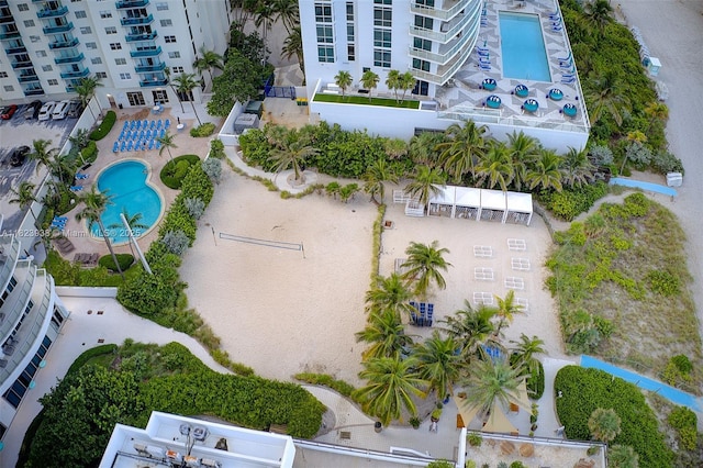 4111 S Ocean Dr Unit 3709, Hollywood, FL 33019 - drone / aerial view of a pool area and apartment complex / building