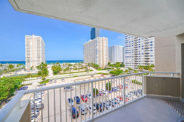 1965 S Ocean Dr Unit 6F, Hallandale Beach, FL 33009 - balcony with a water view and a view of city