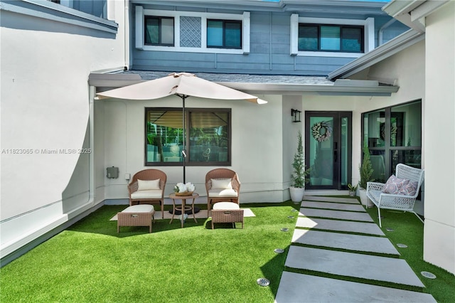 9905 NW 52nd Ln, Doral, FL 33178 - entrance to property with a lawn and stucco siding