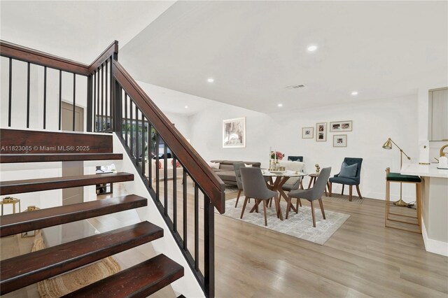 9905 NW 52nd Ln, Doral, FL 33178 - stairs with wood finished floors and recessed lighting