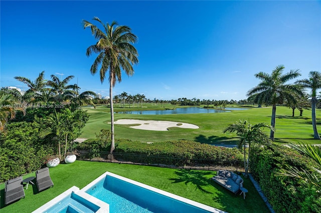 450 W 62nd St, Miami Beach, FL 33140 - view of community featuring golf course view, a water view, and a pool