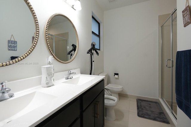 14659 SW 23rd Ter, Miami, FL 33175 - bathroom with a bidet, a shower stall, and tile patterned floors