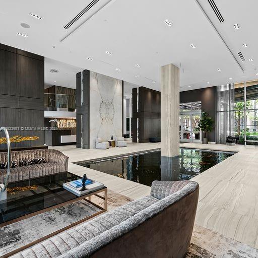 333 Las Olas Way Unit 804, Fort Lauderdale, FL 33301 - building lobby with recessed lighting