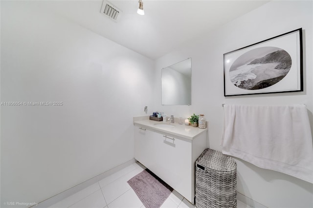3250 NE 1st Ave Unit 1007, Miami, FL 33137 - bathroom with vanity and tile patterned floors
