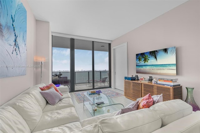 480 NE 31st St Unit 4804, Miami, FL 33137 - living area featuring floor to ceiling windows and wood finished floors