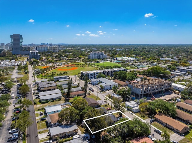 309 SE 3rd Ave, Hallandale Beach, FL 33009 - view of urban area with property parcel outlined