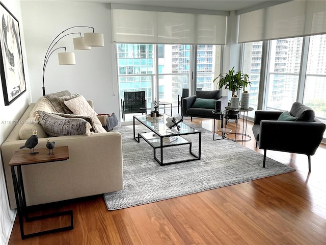 1155 Brickell Bay Dr, Miami, FL 33131 - living room with wood finished floors
