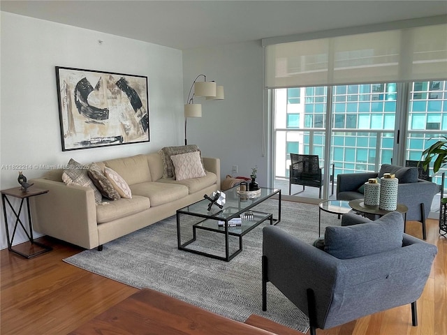 1155 Brickell Bay Dr, Miami, FL 33131 - living area with wood finished floors