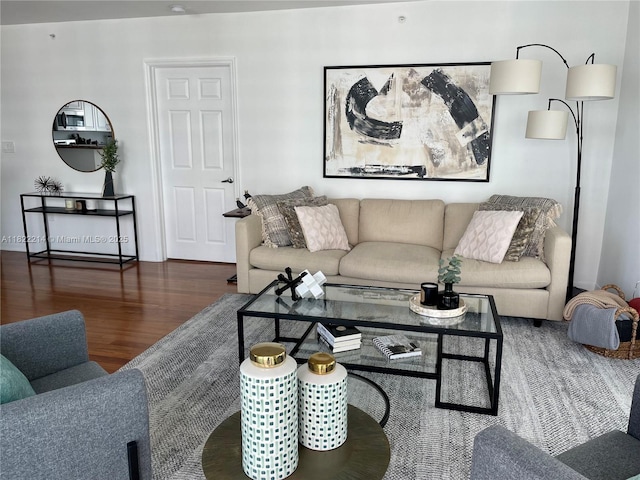 1155 Brickell Bay Dr, Miami, FL 33131 - living area featuring wood finished floors