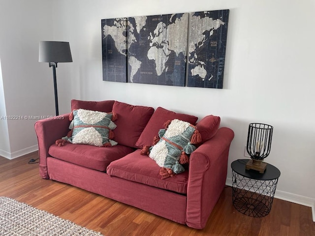 1155 Brickell Bay Dr, Miami, FL 33131 - living area featuring wood finished floors