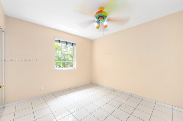 30 E 52nd Pl, Hialeah, FL 33013 - unfurnished room with ceiling fan and light tile patterned floors