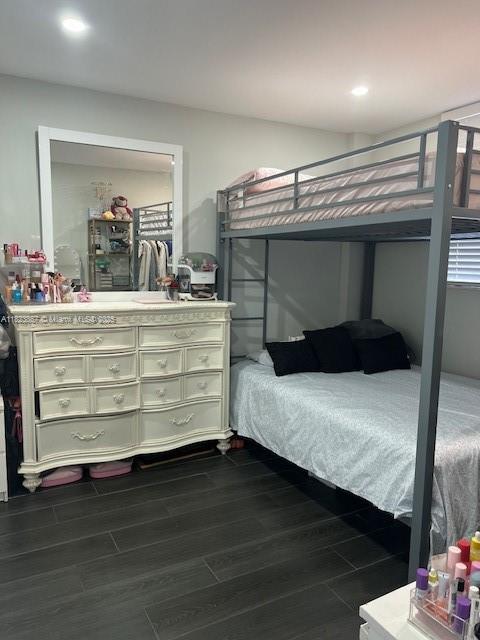14165 SW 87th St Unit D202, Miami, FL 33183 - bedroom with dark wood-style floors and recessed lighting