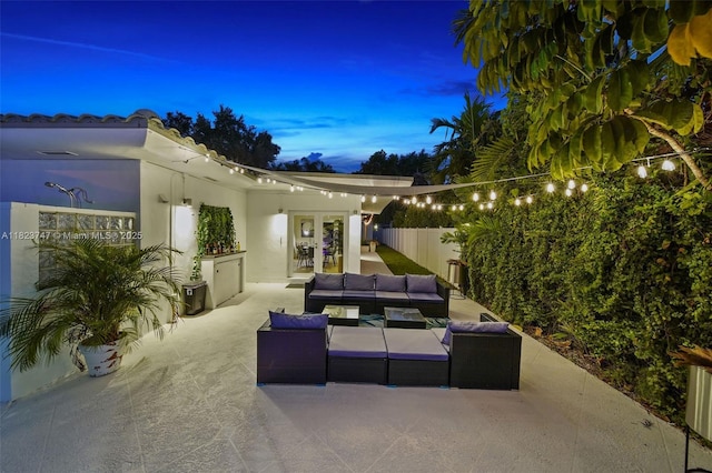 11530 NE 7th Ave, Biscayne Park, FL 33161 - view of patio with an outdoor living space and french doors