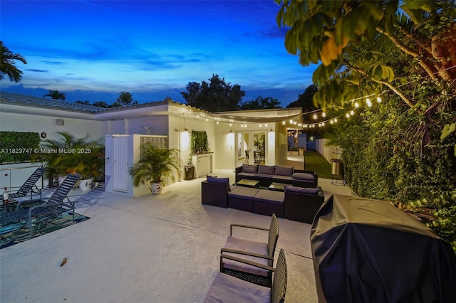 11530 NE 7th Ave, Biscayne Park, FL 33161 - view of patio / terrace with a grill and outdoor lounge area
