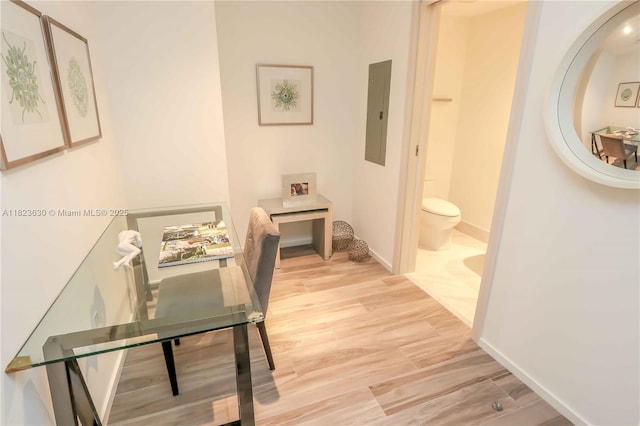 801 S Miami Ave Unit 3108, Miami, FL 33130 - corridor featuring electric panel and light wood-style floors