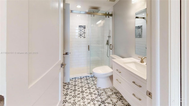 11113 Biscayne Blvd Unit 1055, Miami, FL 33181 - full bath featuring vanity, a shower stall, and tile patterned floors