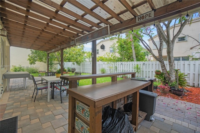 801 NW 156th Ave, Pembroke Pines, FL 33028 - fenced backyard featuring a patio and outdoor dining area