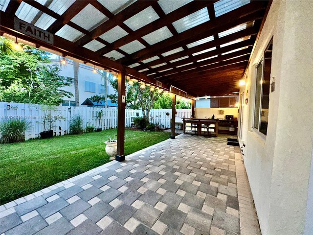 801 NW 156th Ave, Pembroke Pines, FL 33028 - fenced backyard featuring a patio area