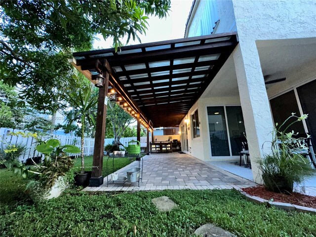 801 NW 156th Ave, Pembroke Pines, FL 33028 - view of patio / terrace with a pergola