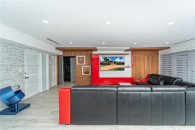 3404 Garden Ln, Miramar, FL 33023 - cinema with recessed lighting and light wood finished floors