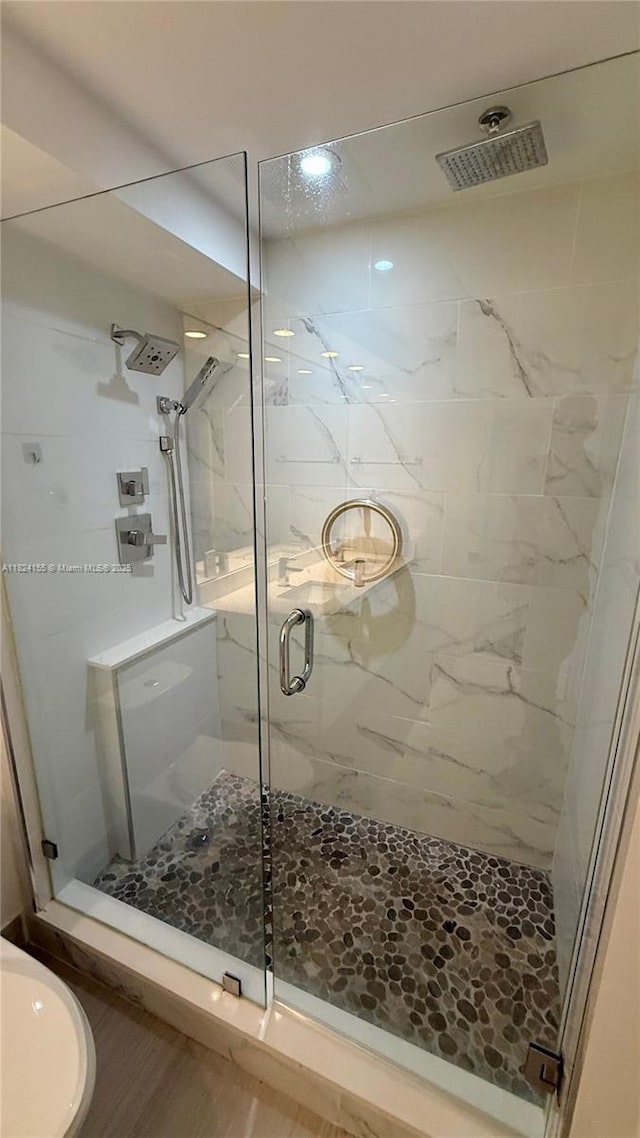900 Bay Dr Unit 906, Miami Beach, FL 33141 - full bathroom with a stall shower and toilet