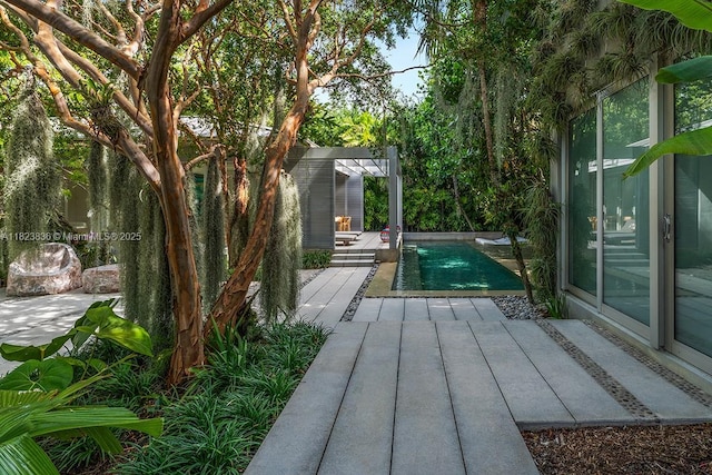 11 La Gorce Cir, Miami Beach, FL 33141 - wooden terrace with a pergola