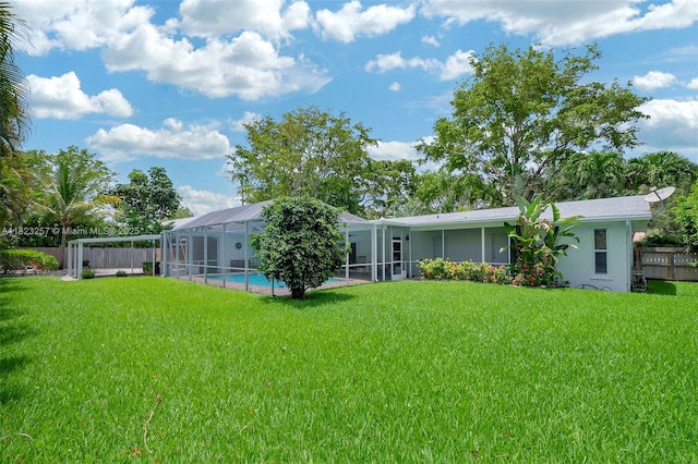 7340 SW 123rd Ter, Pinecrest, FL 33156 - rear view of property featuring an outdoor pool and a lanai