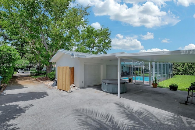 7340 SW 123rd Ter, Pinecrest, FL 33156 - garage with an outdoor pool