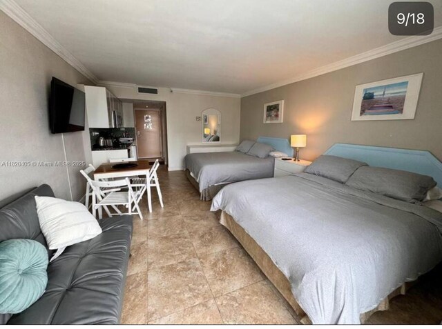 19201 Collins Ave, Sunny Isles Beach, FL 33160 - bedroom with ornamental molding
