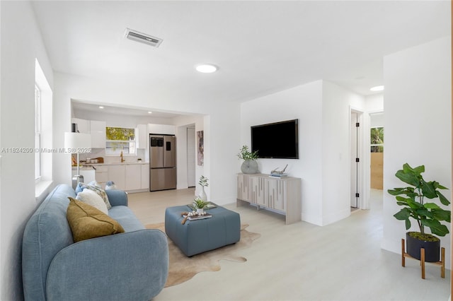 813SW 3rd Ct, Delray Beach, FL 33444 - living area featuring recessed lighting and light wood-style flooring