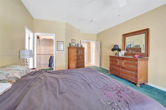 20406 SW 54th Pl, Pembroke Pines, FL 33332 - bedroom featuring carpet floors, a closet, a spacious closet, and a ceiling fan