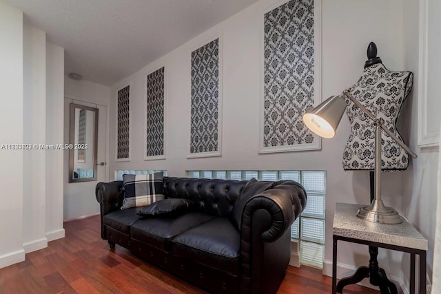 203 SE 8th St, Dania Beach, FL 33004 - living area featuring wood finished floors and baseboards