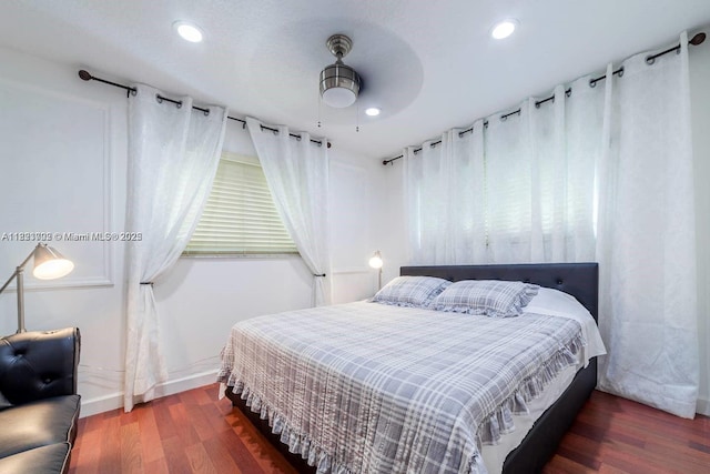 203 SE 8th St, Dania Beach, FL 33004 - bedroom featuring wood finished floors and recessed lighting
