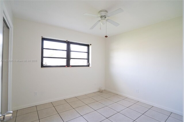 9351 SW 53rd St, Miami, FL 33165 - spare room with ceiling fan and light tile patterned floors