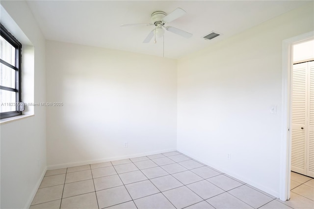 9351 SW 53rd St, Miami, FL 33165 - empty room featuring ceiling fan and light tile patterned flooring