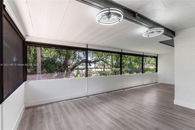272 Fairway Cir Unit 98, Weston, FL 33326 - unfurnished sunroom featuring a chandelier