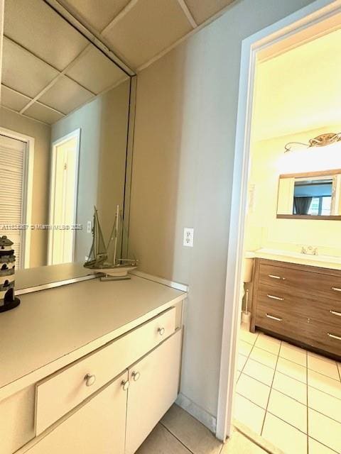 3505 S Ocean Dr Unit 419, Hollywood, FL 33019 - bathroom with tile patterned flooring and vanity