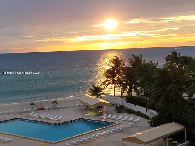 3505 S Ocean Dr Unit 419, Hollywood, FL 33019 - water view featuring nearby beach