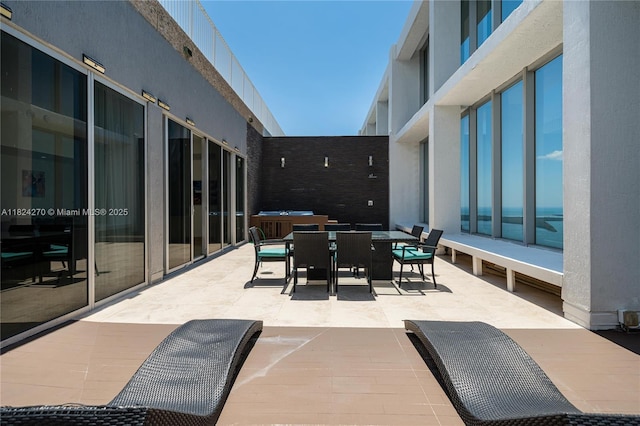 495 Brickell Unit 5705, Miami, FL 33131 - view of patio / terrace with outdoor dining area
