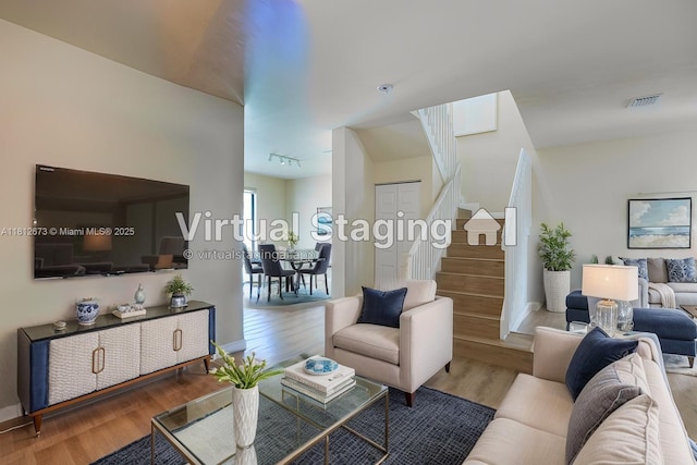 3324 W 90, Hialeah, FL 33018 - living room featuring wood finished floors and stairway